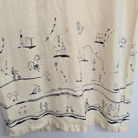 Dressing Clio Petites Women's 1990's Vintage Yellow Print Maxi Dress Size M Slit - Picture 3 of 11